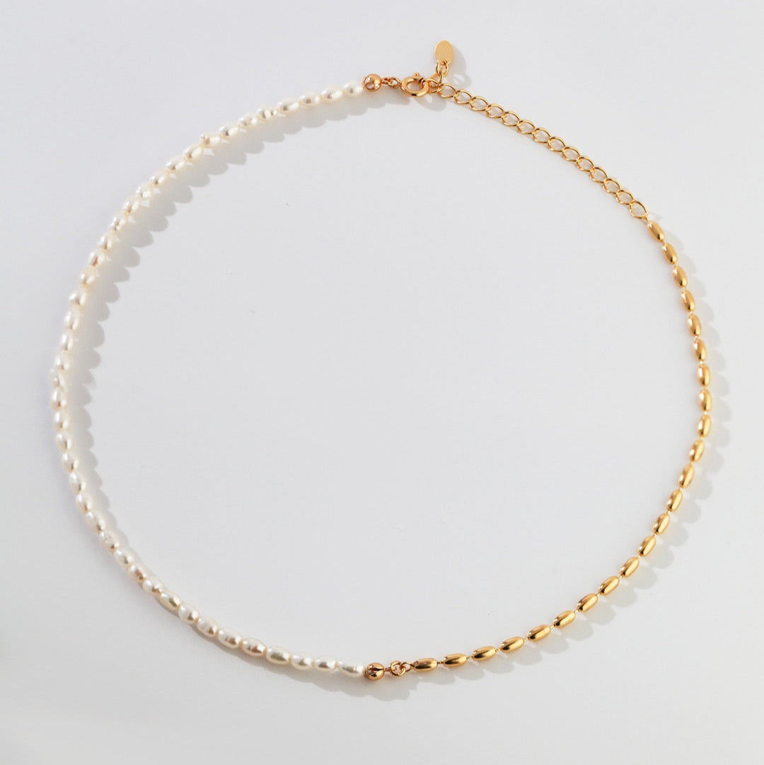 LUERA | 純銀半邊珍珠項鍊