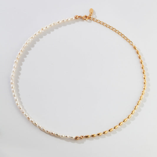 LUERA | 純銀半邊珍珠項鍊