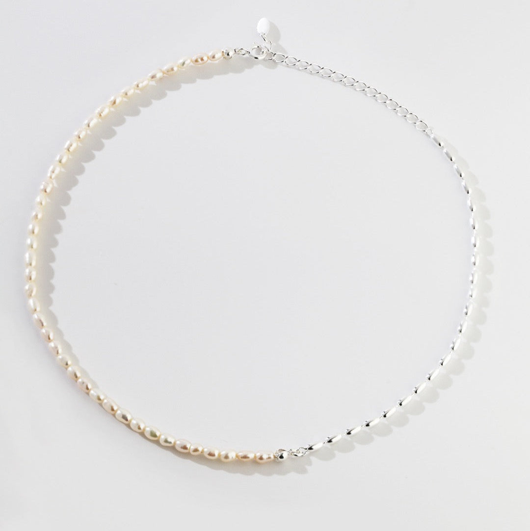 LUERA | 純銀半邊珍珠項鍊