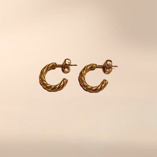 EVER | 麻花小圈耳環