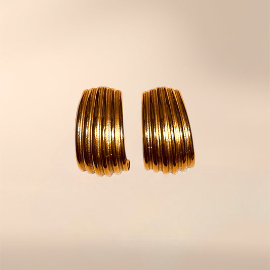 EVER | 條紋厚圈耳環